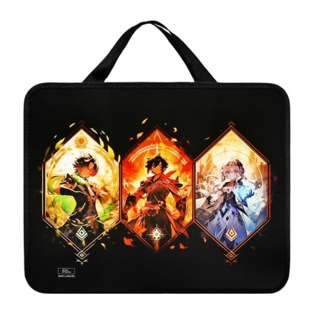 Folder with A4 handles, 330 x 260 x 75 mm, plastic, pens, Calligrata "Anime Game"