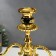 Summary Metal for 3 candles "rosary" gold, black enamel 35.5x32x12 cm