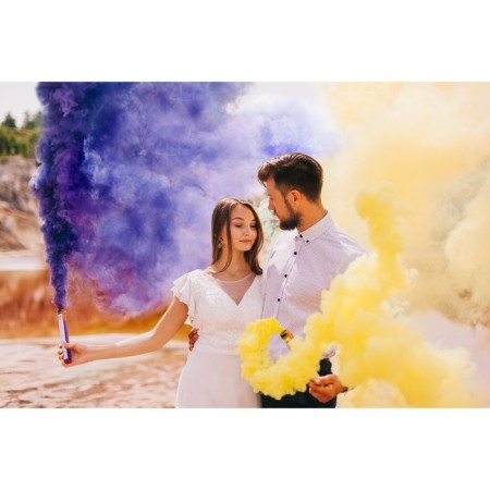 Yellow color smoke, a charge of 1.75 inch, maxi, very high intensity, 30 seconds-2