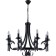 Suspended chandelier Montare 8xe14 40W, size 80x80x74-132 cm, black color black
