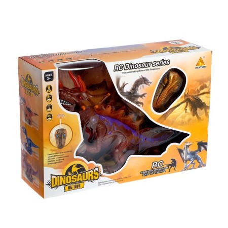 Dinosaur radio-controlled T-Rex, light and sound effects, works from batteries-3