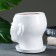 Pot - Organizer "Head" White, 1.3 l / 16x16x14cm