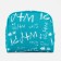 Lightning cosmetic bag, external pocket, turquoise color