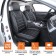 Frokes on the seat, universal Senator Stark, eco -leather, 2pcs, black