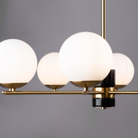 Suspended lamp Marble, 8xe27, color brass-11