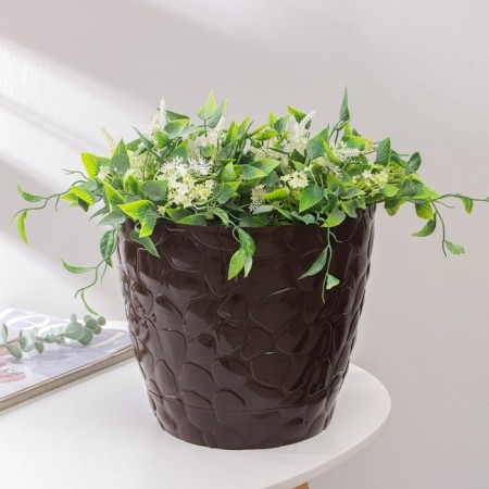 Pot with the pallet "pebbles", 8 l, chocolate color