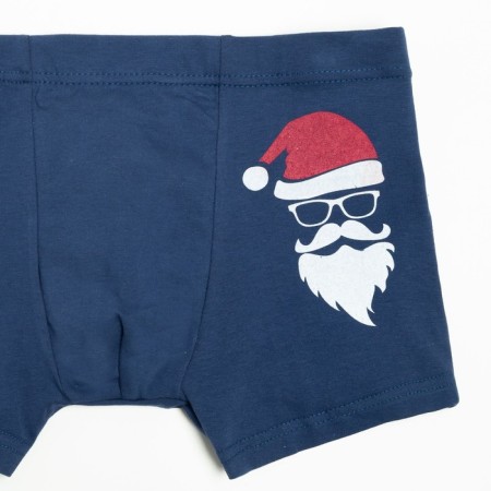 Panties men's boxers "Santa Claus", the color is gray-blue, size 56 (4xl)-1