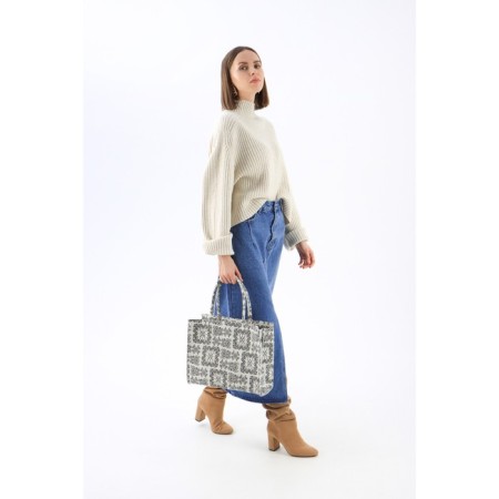 Luggage bag, long belt, gray color-3
