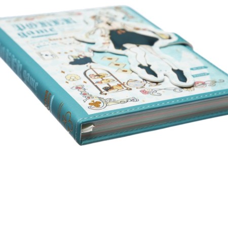 Gift notebook, A6, 112 sheets, color block, with a curly knife, PVC cover, "anime", mix-6