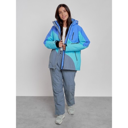 Ski jacket female, size 56, blue color-7