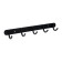 Holder for towels Accoona, 5 hooks, moving, black color, brass