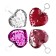 Soft keychain-hameleon "Heart", Mix colors