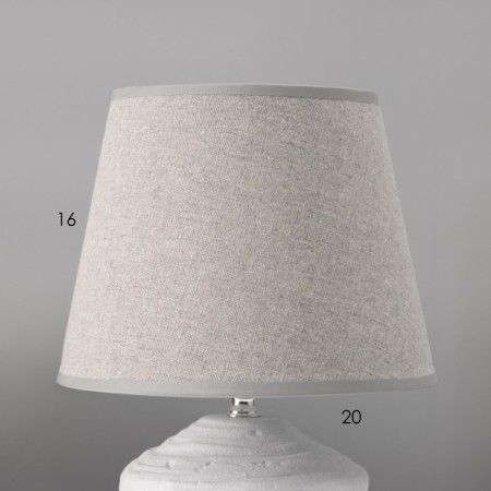 Table lamp with lampshade Risalux "Nebraska", 1 × 40 W, E27, Gray, 20 × 20 × 32 cm-4