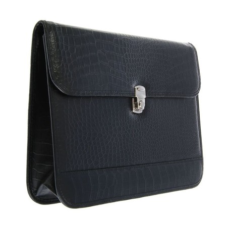 Business folder, artificial leather, 350 x 250 x 30 mm, 1 compartment, on the castle, 3D06 "crocodile"-1