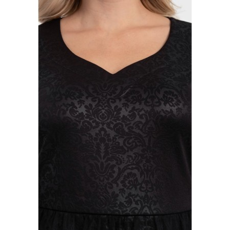 Women's dress, size 54, black color, blue-7