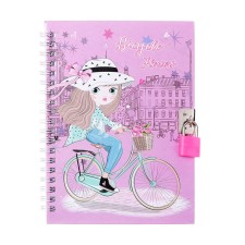 Gift notebook, 45 sheets, line, on the castle, on the crest, girl (17.8x13cm)