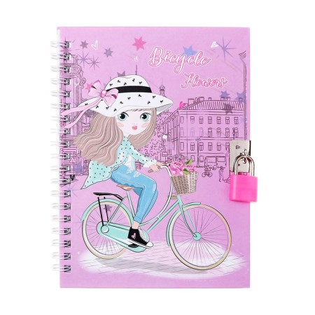 Gift notebook, 45 sheets, line, on the castle, on the crest, girl (17.8x13cm)