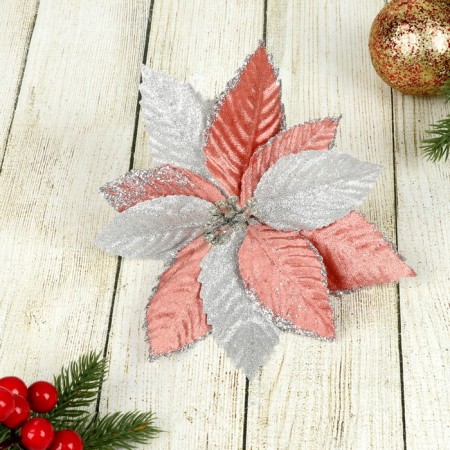 Decor "Winter Flower" 15.5x12 cm, cream
