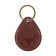 Leather keychain for a car key, label, drop, genuine leather, brown, deer