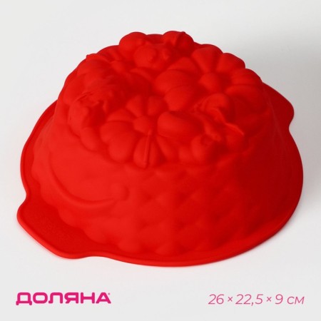 Baking uniform "Basket", silicone, 26 × 22.5 × 9 cm, red color