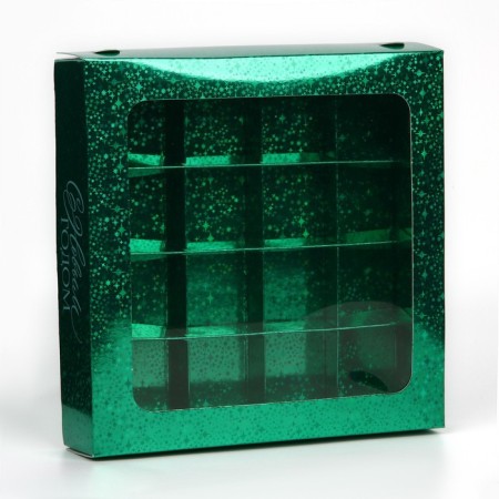 Box for sweets "Happy New Year", 18.9 x 18.9 x 3.8 cm, New Year-2