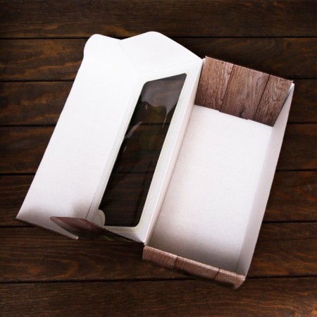 Self -charged box, with a window, "Hard gifts", 16 x 35 x 12 cm-3