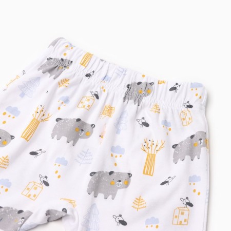 Pants "Bears in the Forest", white/sand color, height 68 cm-1