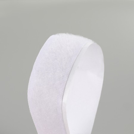 Velcro "loop", on an adhesive basis, 20 mm × 25 ± 1 m, white color-3