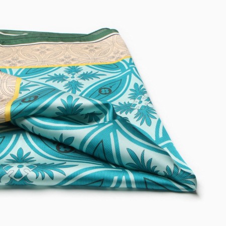 Women's scarf minku 70*70 cm, green-1