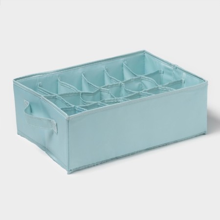 Organizer for storage of linen "Comfort", 18 cells, 35 × 24 × 13 cm, barrier color