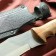 Caucasian knife, cutting "Phlibuster" with scabbard, steel - 40x13, steel - nut, 16 cm