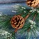 Decor "Winter Charm" Vetka needles with cones in the snow, 29 cm