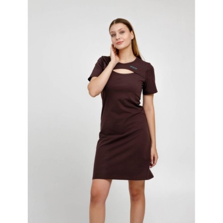 Women's dress "Three hearts", size 48, brown color-4