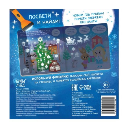 A book with a flashlight "Where did the New Year go?", 24 p.-4