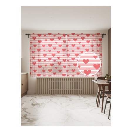 Photo "hearts on strips", size 145x180 cm, 2 pcs