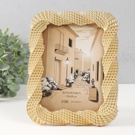 Photo frame Polystone 13x18 cm "Necklace" gold 17.7x1.8x23 cm