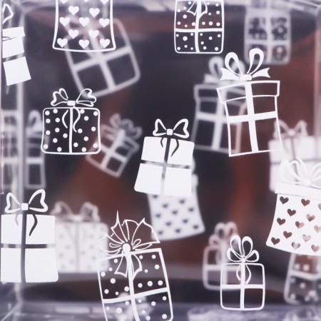 New Year. Box Gift New Year Folding PVC "Gifts" 8 x 8 x 8 cm.-2