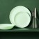 Deep plate Luminarc Diwali Paradise Green, 700 ml, D = 20 cm, glass-ceramic, light green