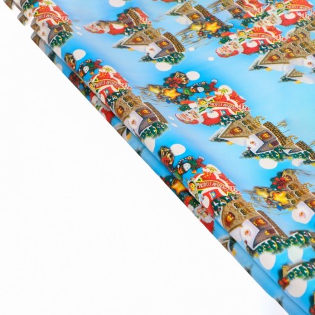 Packing film for gifts, metallized, 35MKM "Happy New Year!", 50x70cm-2
