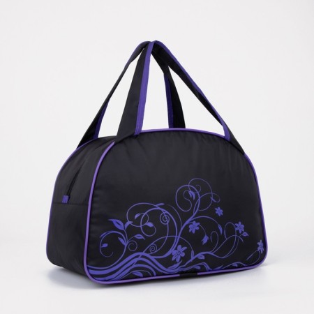 Sports bag with lightning, black/purple color