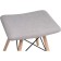Stool Ben array of beech/metal/fabric, natural/gray 40x40x44 cm