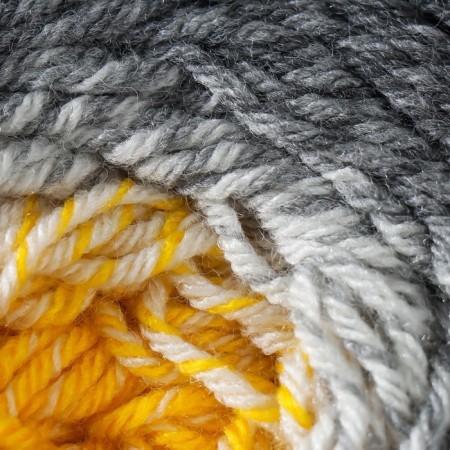 Yarn "Flowers Merino" 75% acrylic, 25% wool 590m/225g (536 gray-yellow)-2
