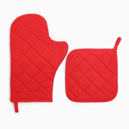 Set of kitchen shares Friendly Snake: Take 17x17 cm, mittens-loss 20x28 cm, 35% cotton, 65% p/e-2