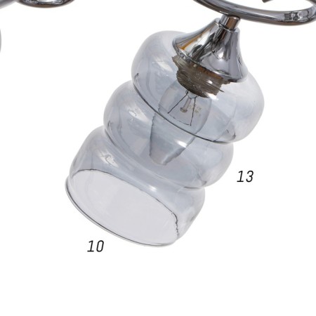 Steel Stewsvelight Lilia 3x40W E27, chrome 60x60x24 cm-3