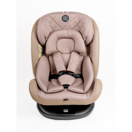AMAROBABY BRILLANT, ISOFIX fastening, class D, group 0+/1/2/3 (0-36 kg), beige color, beige-1
