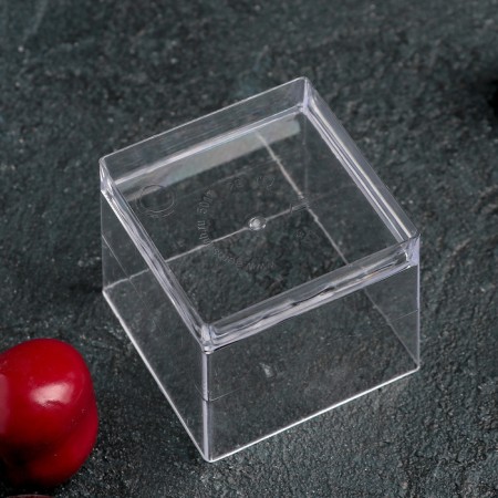 Plastic disposable form for cube buffet, 60 ml, 4.7 × 4.7 cm, transparent color-7
