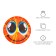 Children's ball "Red Orange", D = 22 cm, 60 g