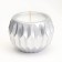 Candle "Shar" in a candlestick with sharp faces of gypsum, 7x6cm, silver