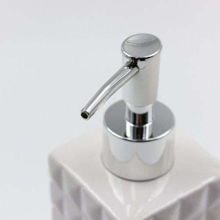 Joy Home liquid soap dispenser, ceramics, white square-1