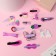 Hair set "Little Joy" (14 pcs) butterfly, lilac